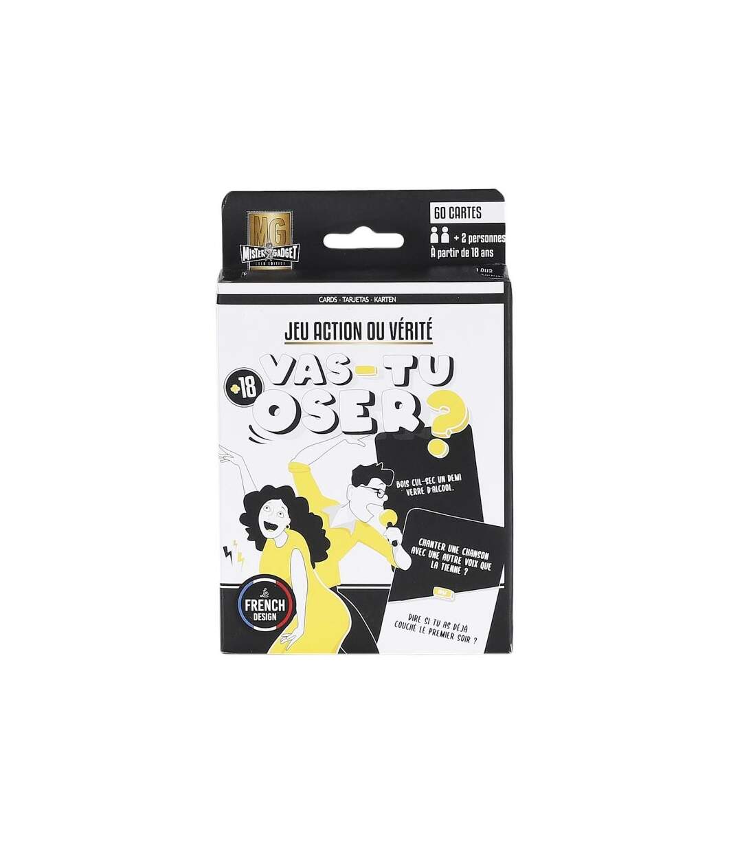 Paris Prix - Jeu De 60 Cartes vas-tu Oser 8cm Multicolore