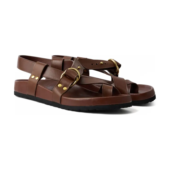 Soeur Sandales Alpha Cuir | Noisette