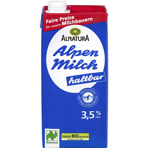 Bio Alpenmilch haltbar 3,5% Naturland