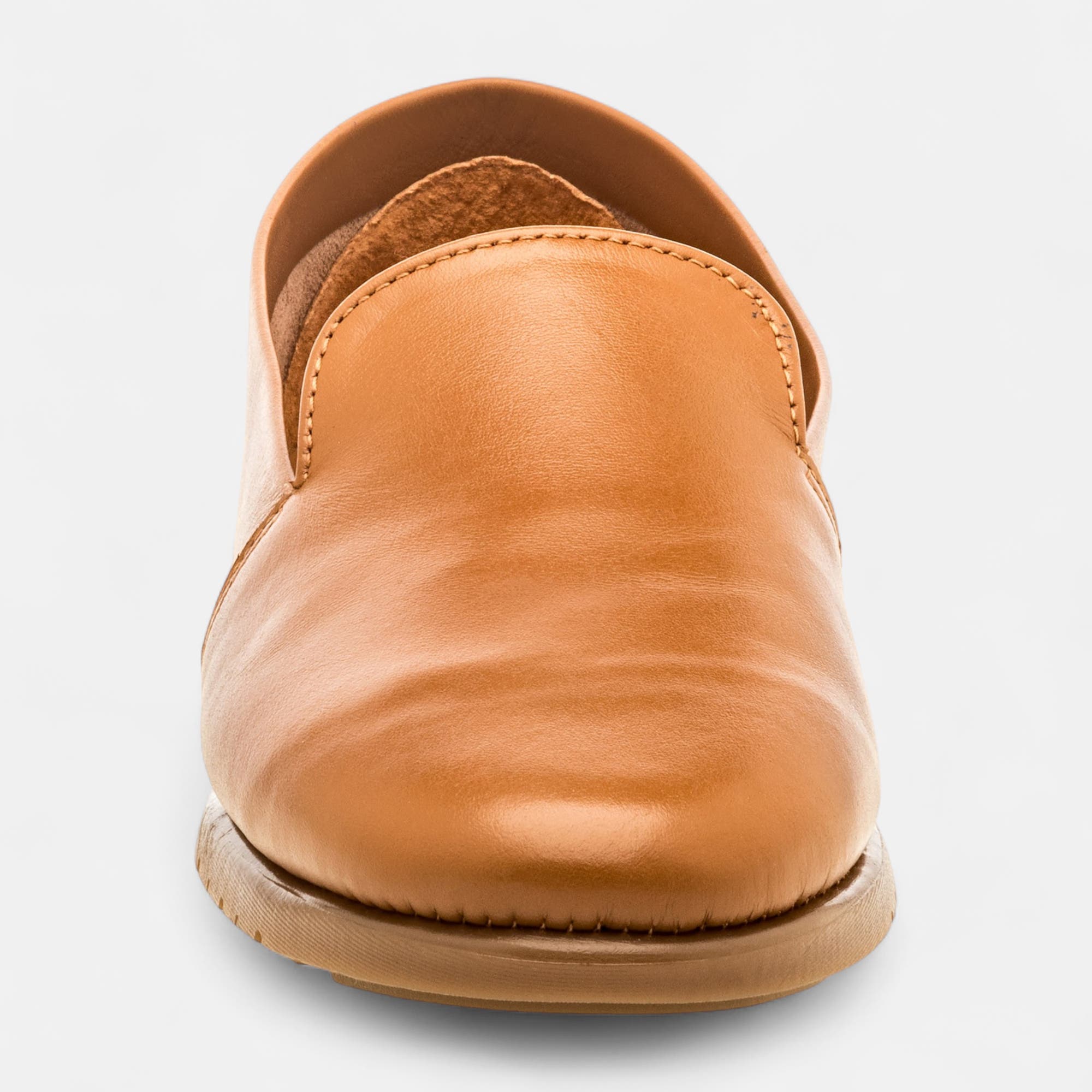 Mocassins Femme en cuir cognac