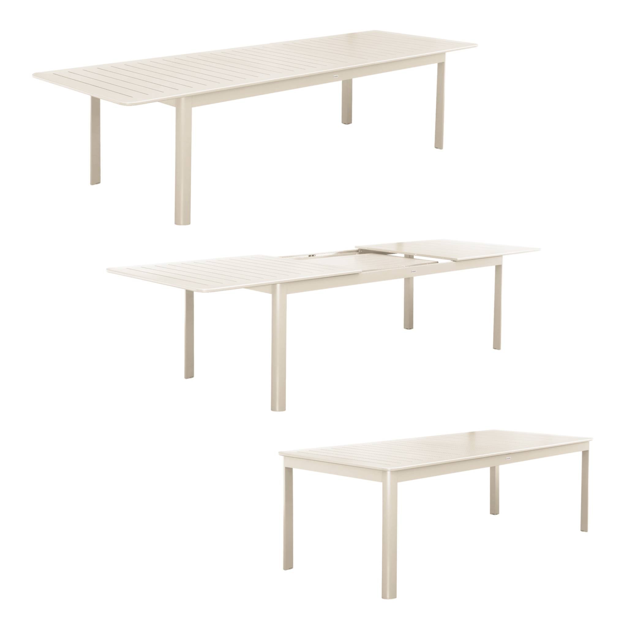 sweeek - Uitschuifbare aluminium tuintafel, 10 plaatsen