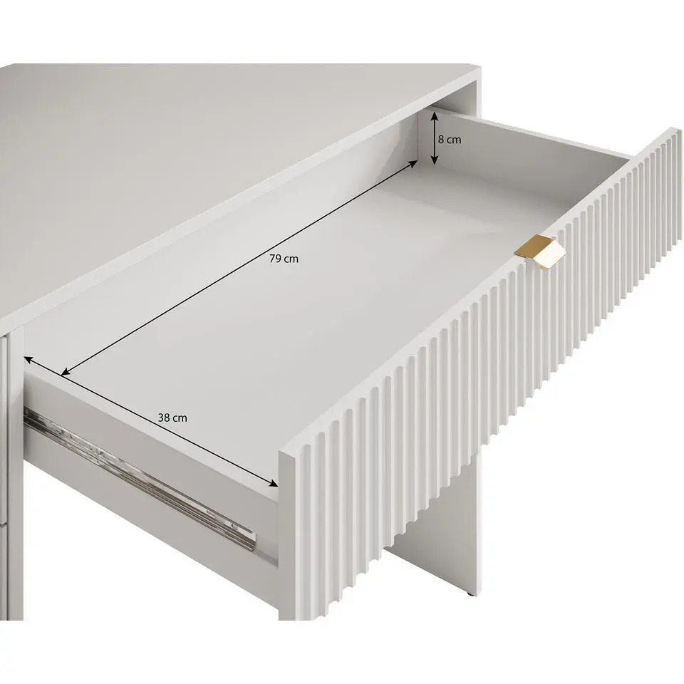 Meubella - Bureau Tavares - Zwart - 120 cm