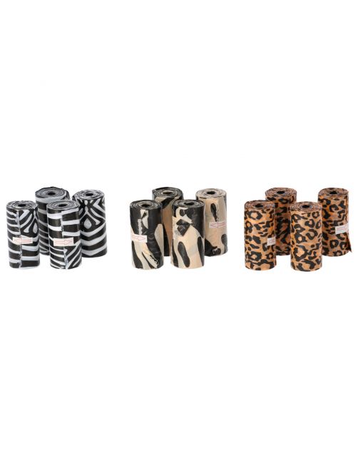 Adori Poepzakjes Animal Print - Hondenpoepzakjes - Assorti 12 rol 12 Rollen