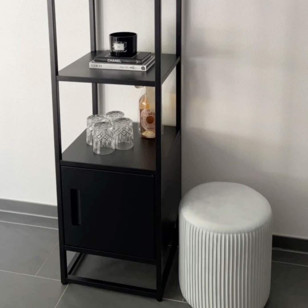 Metallregal Smart I 40x180x40 cm schwarz