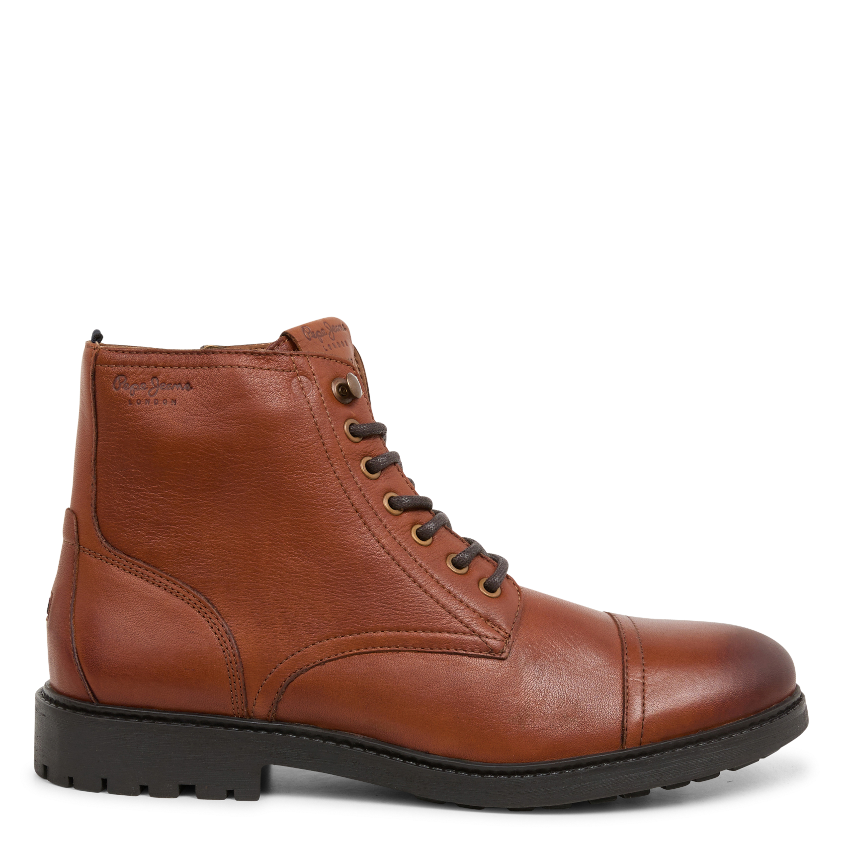 FRED LAND - Boots crantées en cuir| Marron