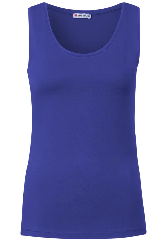 Basic Top in Unifarbe - intense royal blue