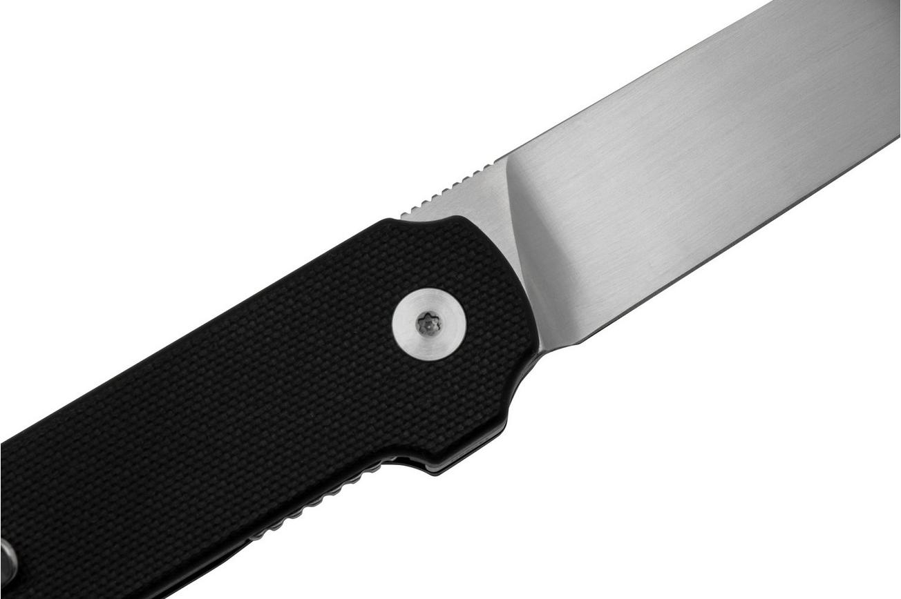QSP Knife Lark QS144-A, Black G10, Satin 14C28N, zakmes