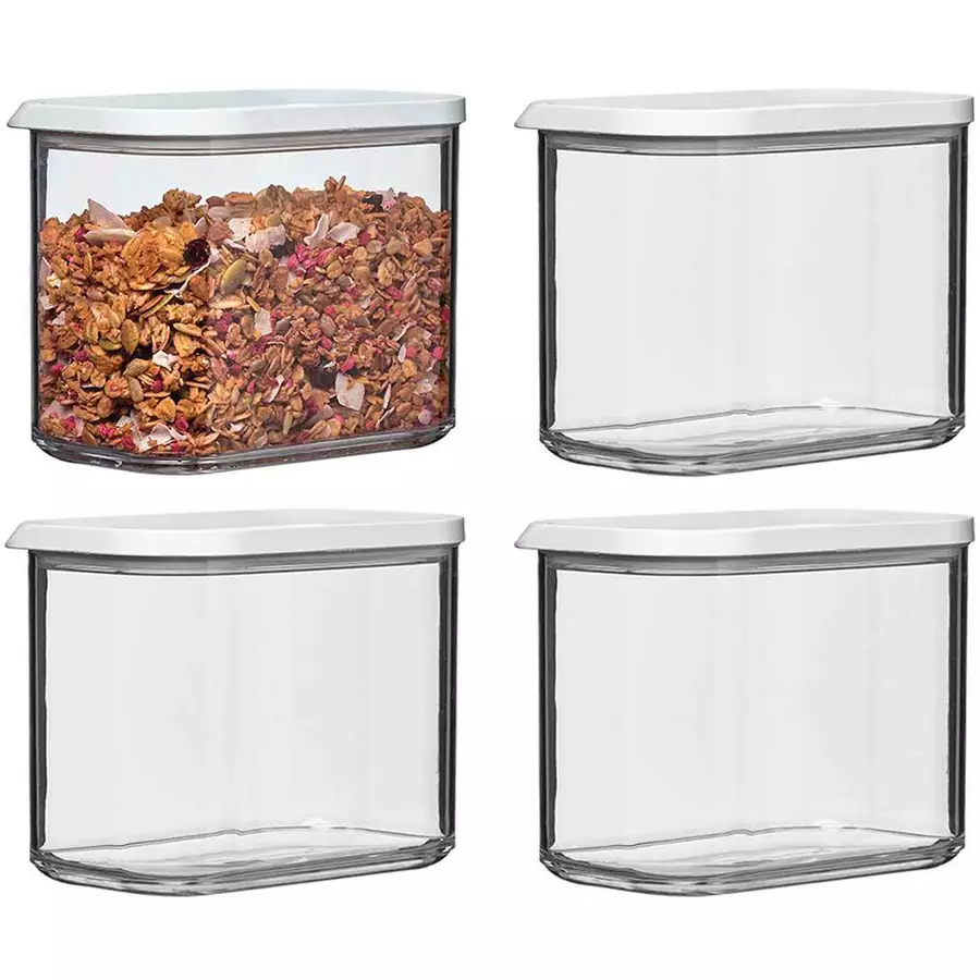 Mepal Vorratsdosen Modula 1000 ml 4er Set weiß