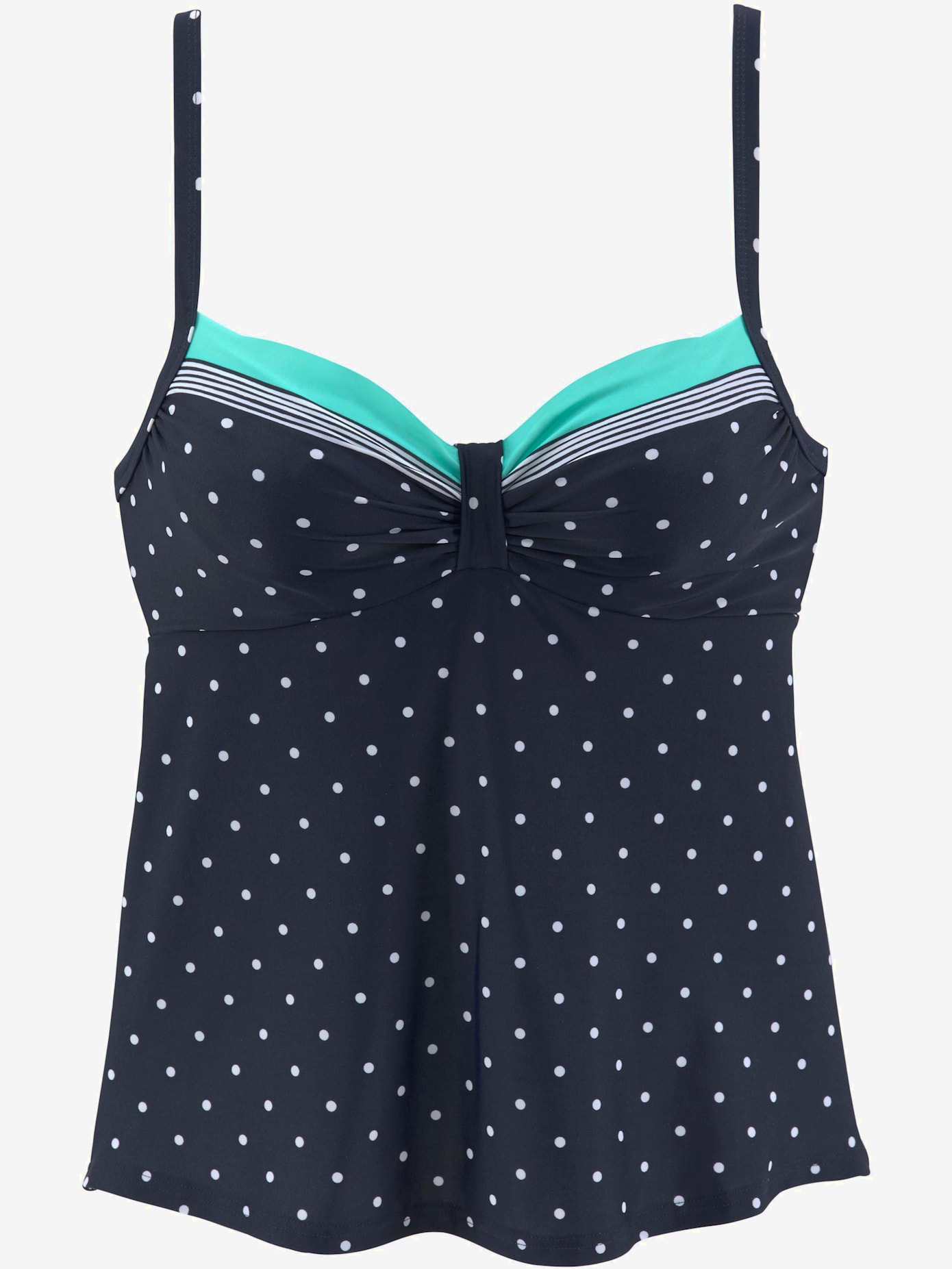 Haut de maillot de bain à armatures mélange tendance de rayures et de pois