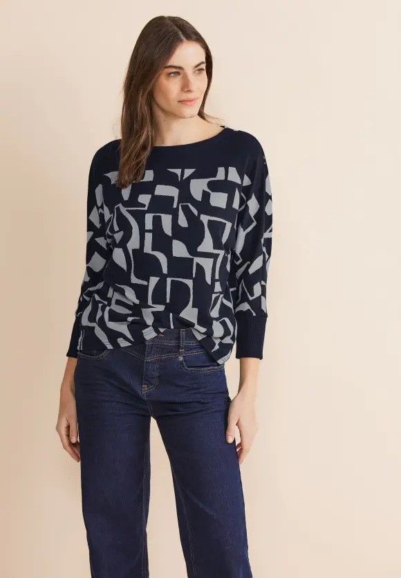 Cosy Jacquard Shirt - deep blue