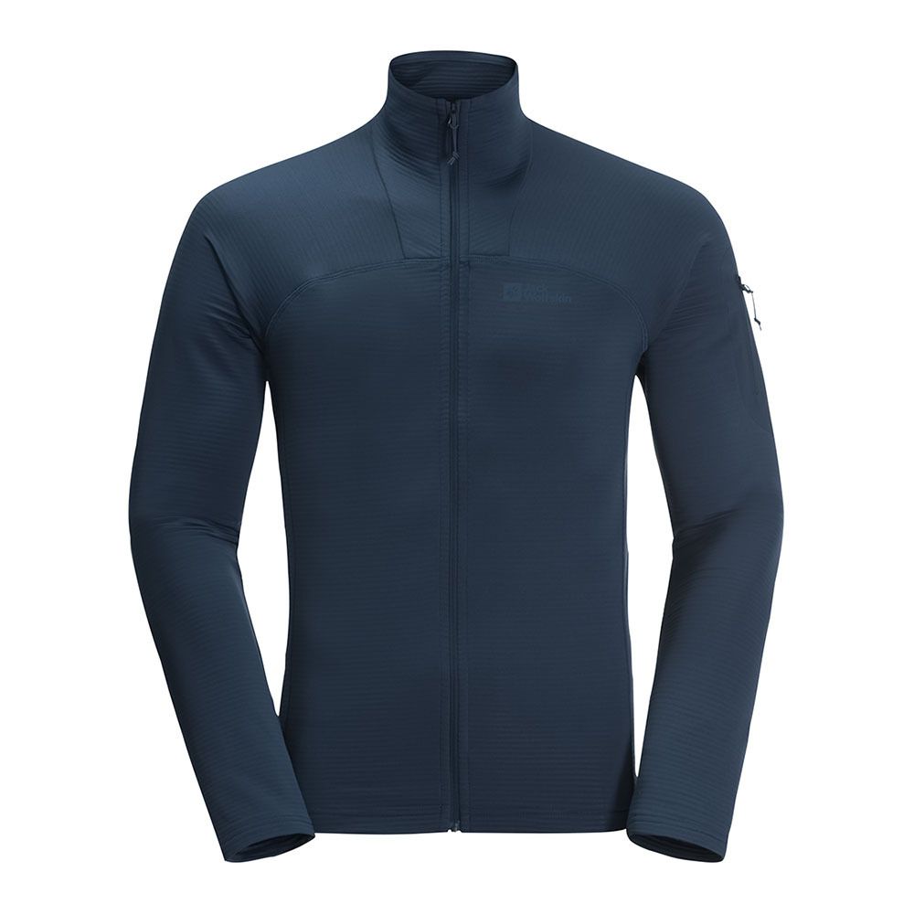 Jack Wolfskin PRELIGHT FZ - Polaire Homme dark sea