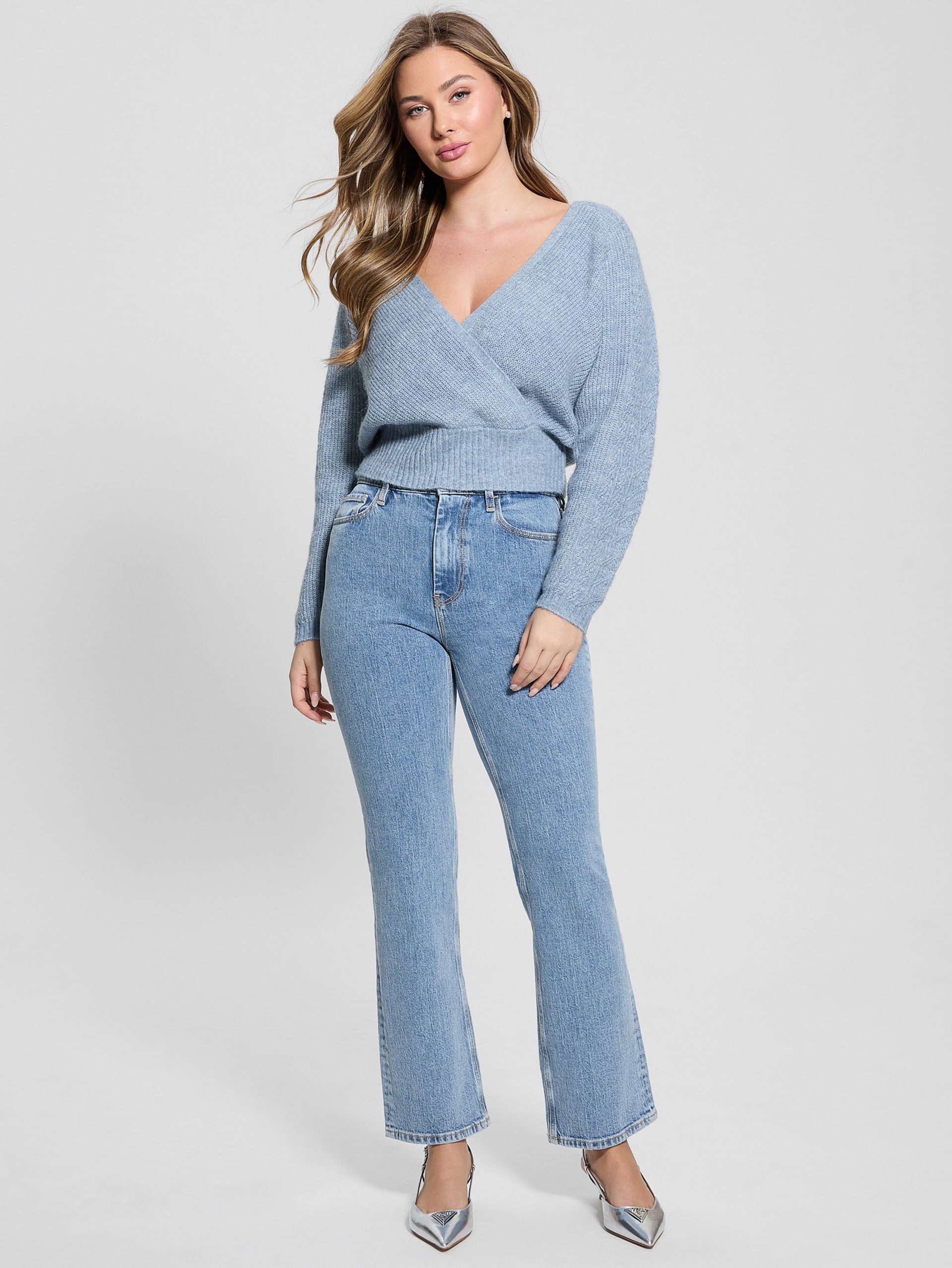 Calça jeans reta ecológica dos anos 80