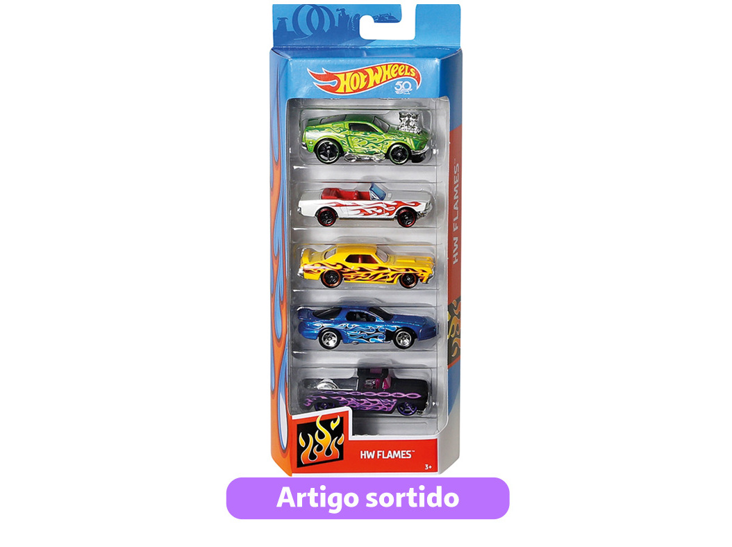 VEICULOS HOT WHEELS 5 UNIDADES MODELOS SORTIDOS
