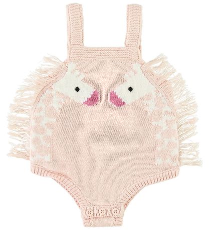 Stella McCartney Kids Body ohne Ärmel - Strick - Pink m. Giraffe