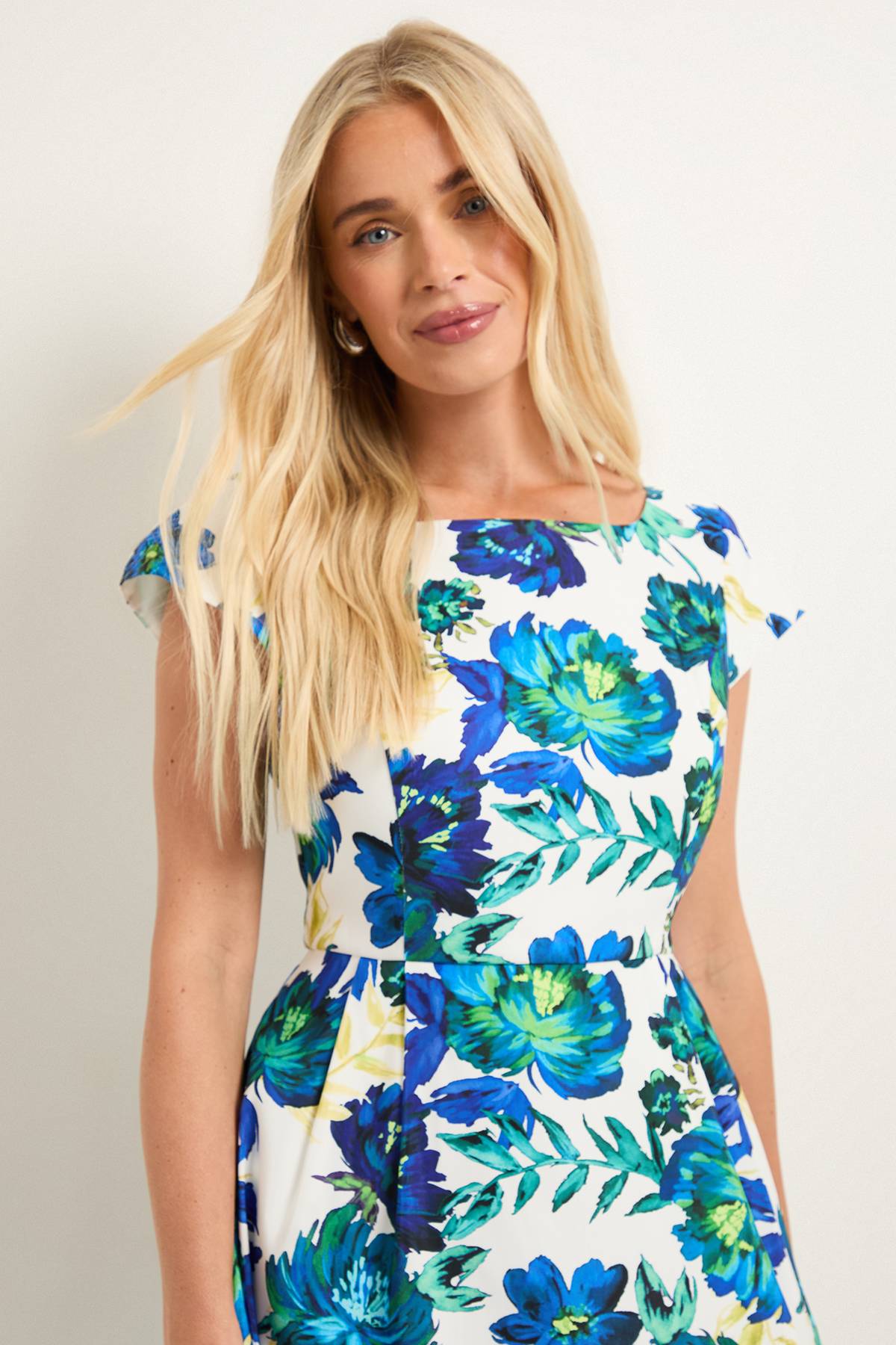 Wallis Robe Midaxi Évasée à Motif Floral Ottoman Petite