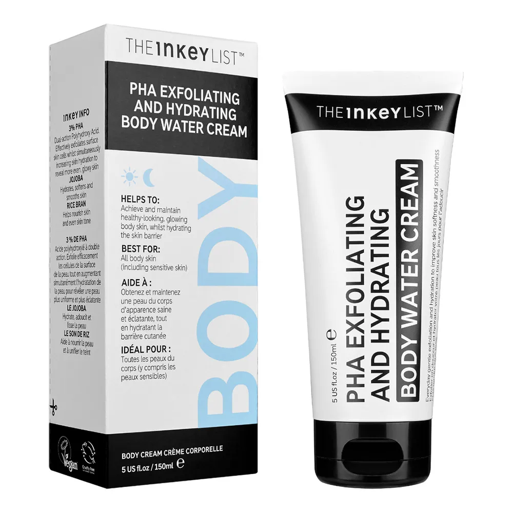 The Inkey List PHA Exfoliating Body Water Cream - 150 ml.