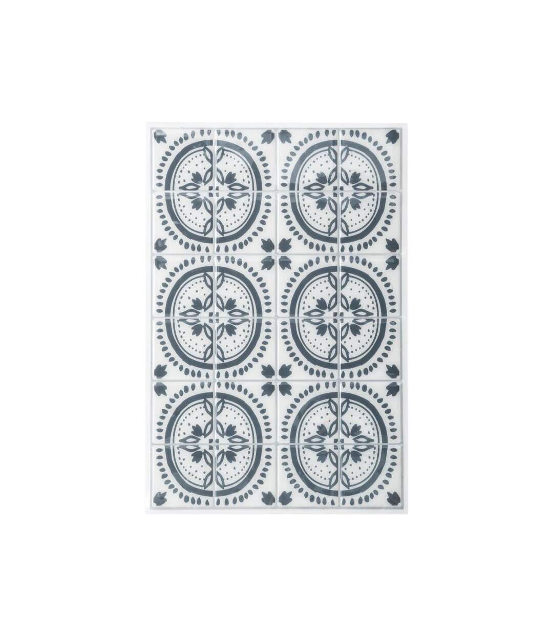 Sticker A Motifs Flower 20x30cm Blanc & Bleu