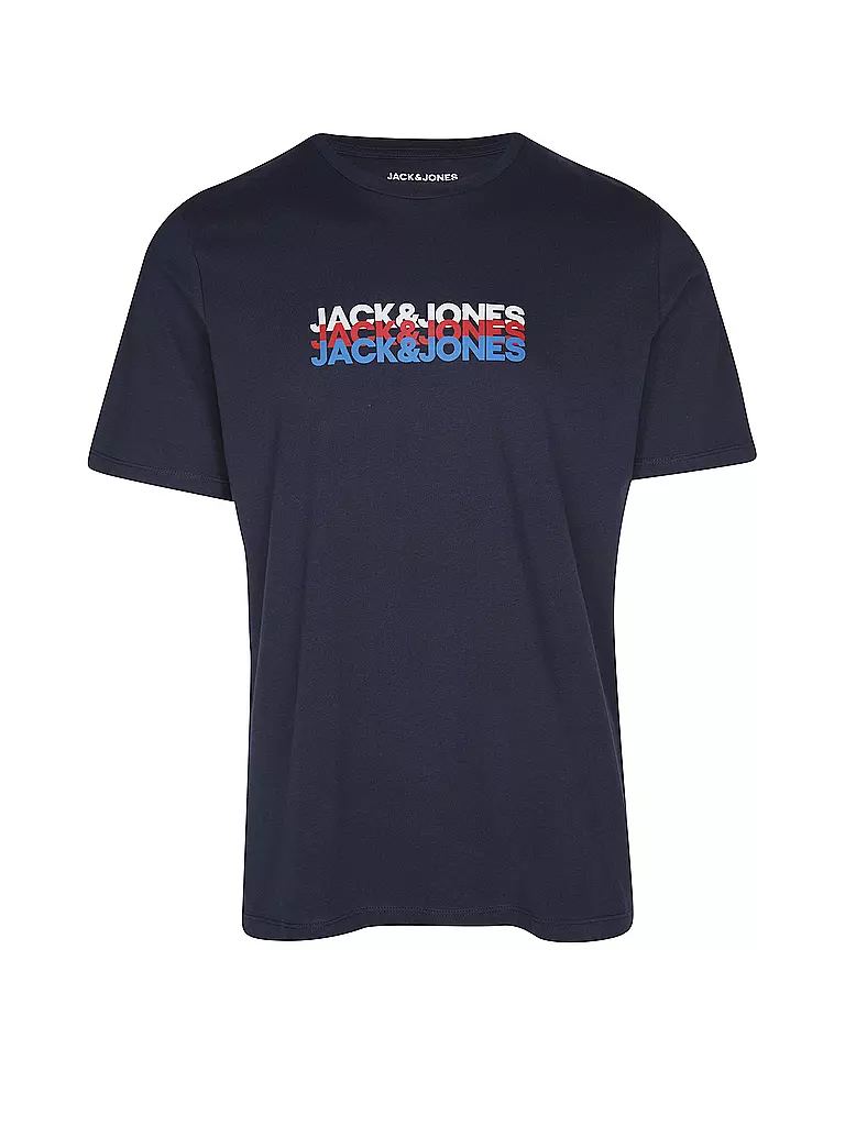 JACK & JONES T-Shirt JJCYBER dunkelblau