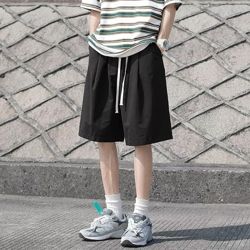 Urtishia - Hoge taille, effen, wijde pijpen shorts