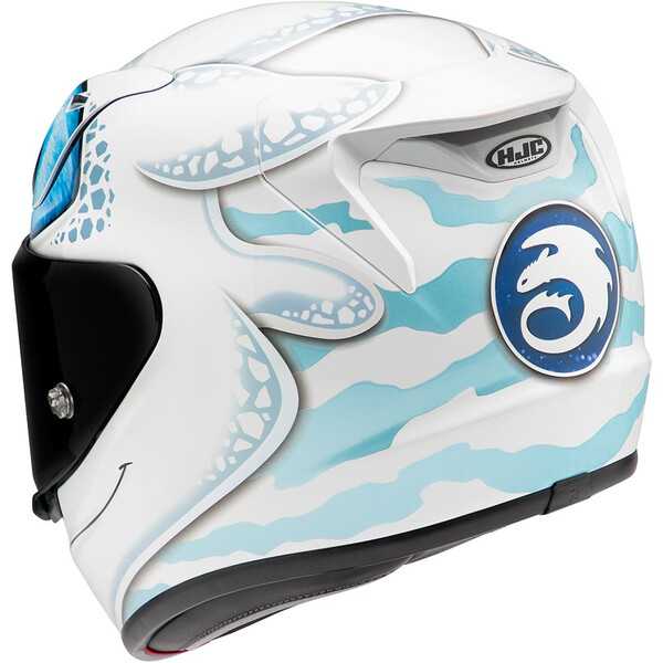 HJC - Casque RPHA 12 Light Fury Universal MC2 / Blanc / Turquoise