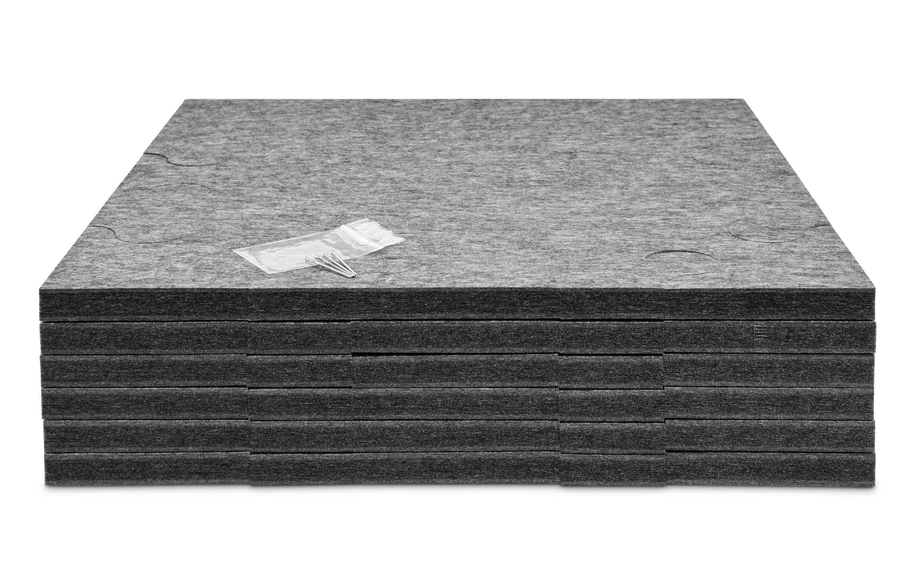 Wandfliesen Quadro 40 x 40 cm Grau, 6 PlattenAkustikplatten Quadro