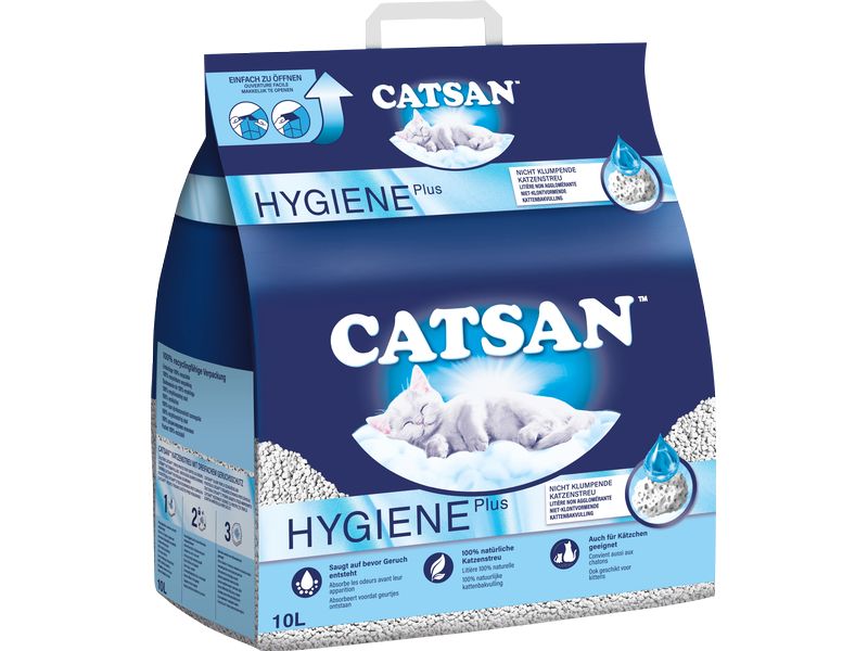 Catsan Katzenstreu Hygiene Plus 10 l Nicht klumpendes Katzenstreu
