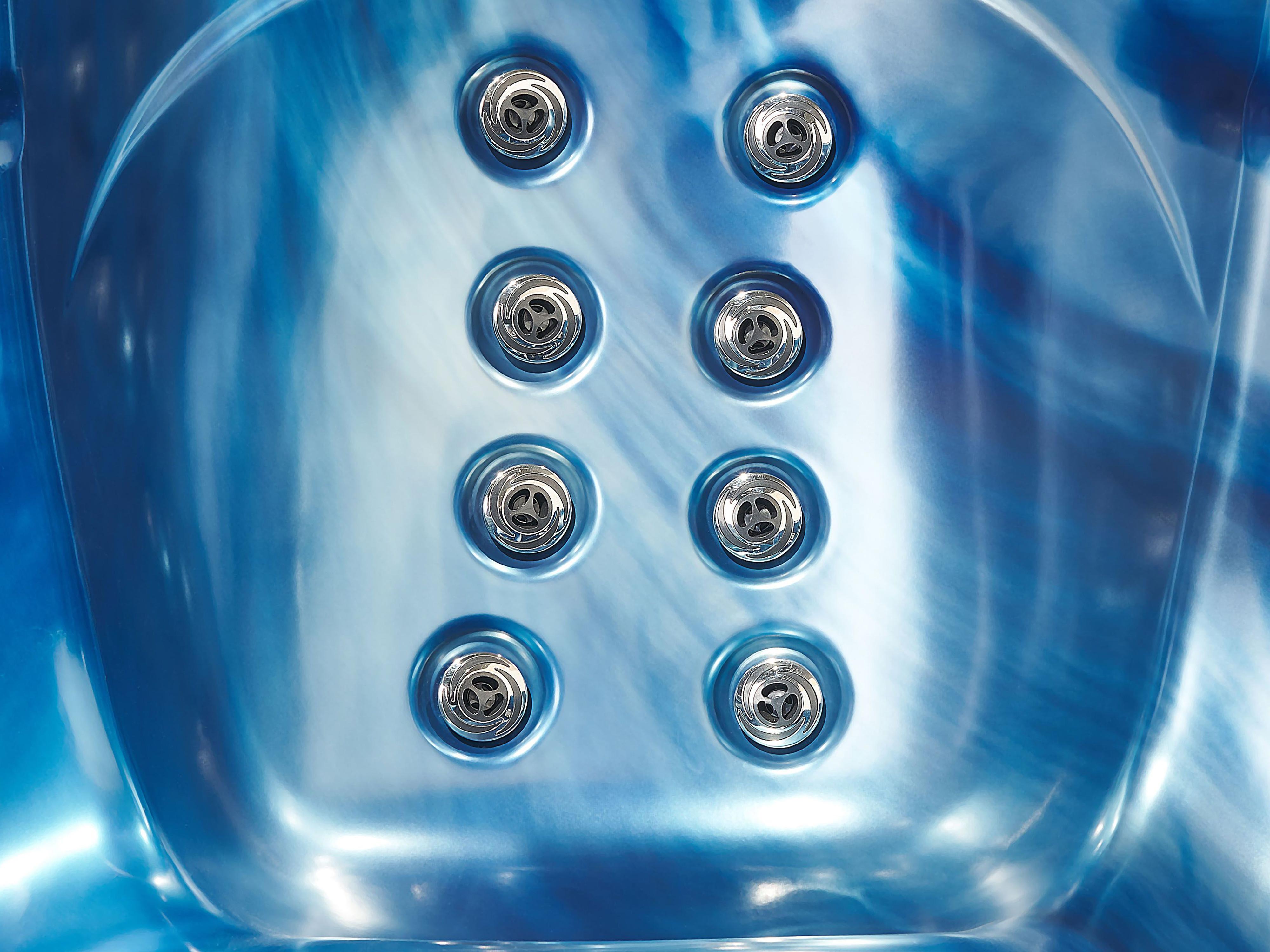 Buiten hottub met LED TULAROSA Blauw