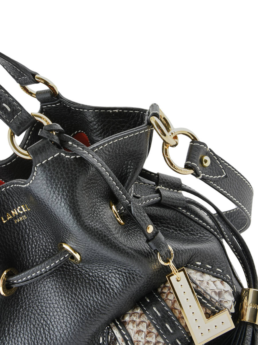 Sac seau S Premier Flirt Python cuir LANCEL