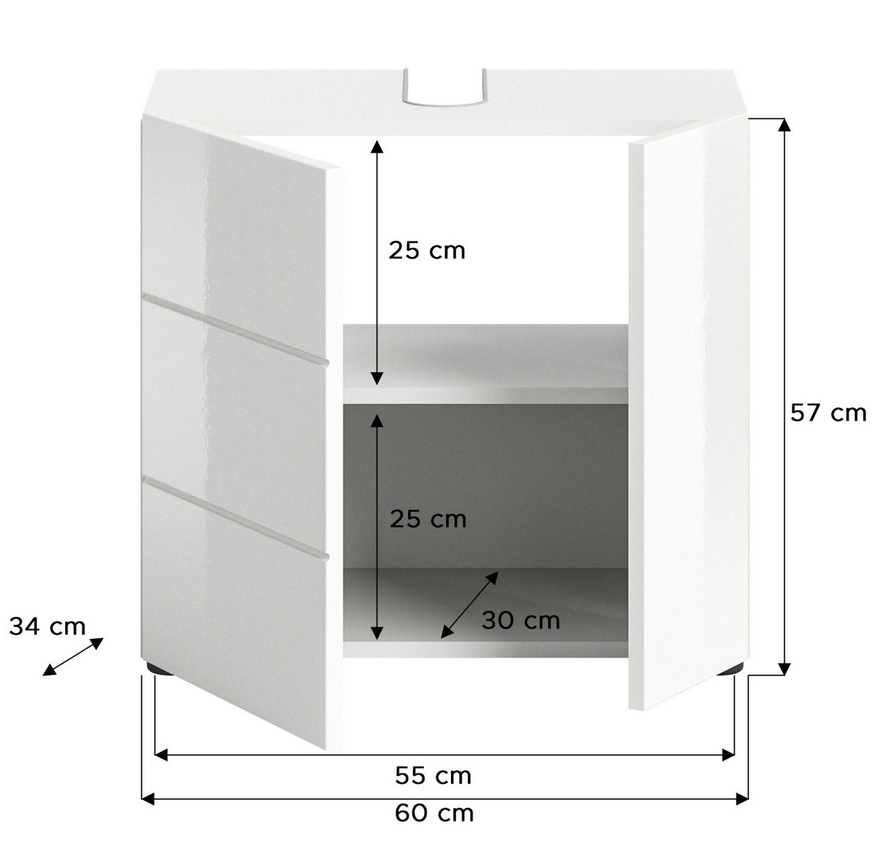 MID.YOU Waschbeckenunterschrank VIRA