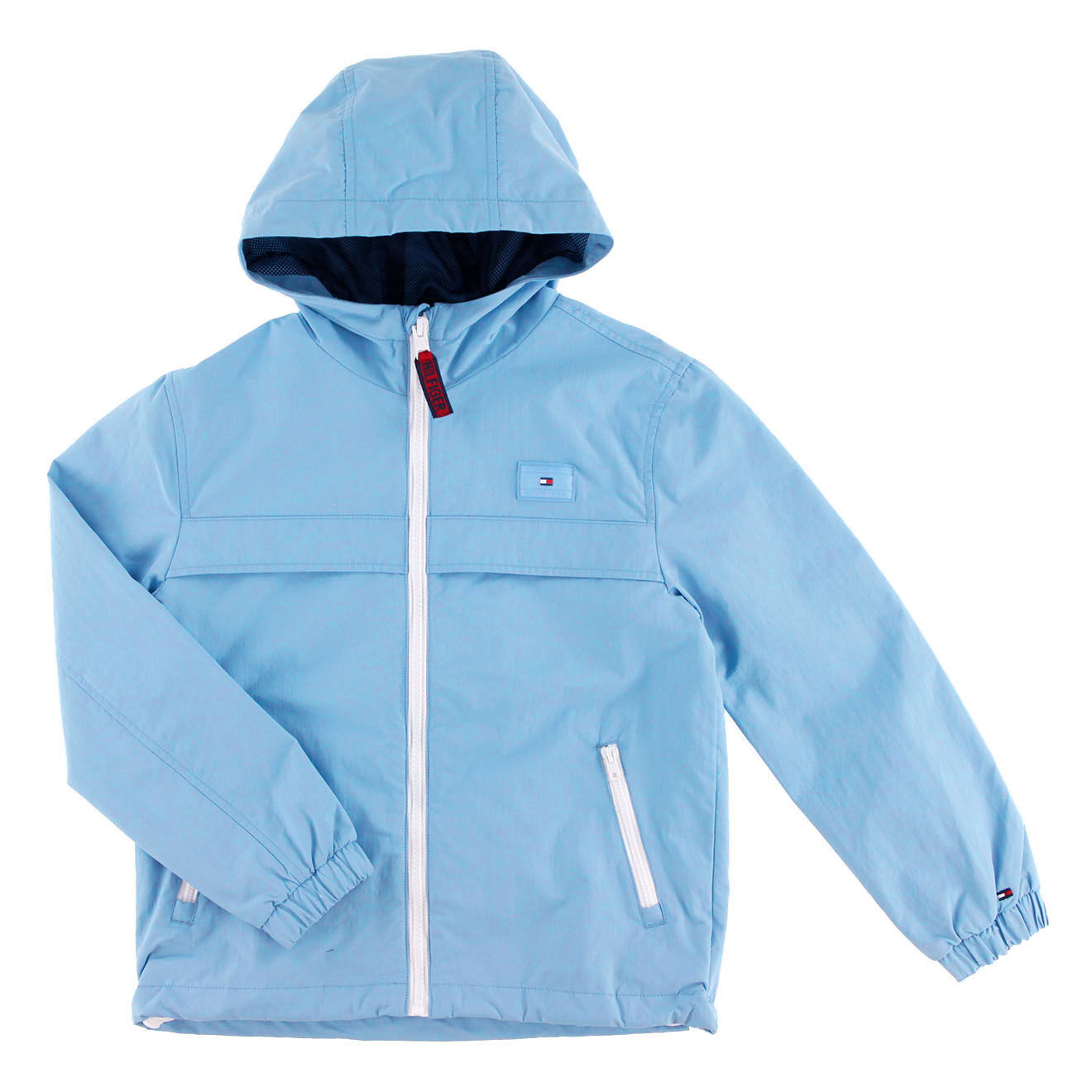 Tommy Hilfiger Coupe-vent zippé à capuche bleu clair
