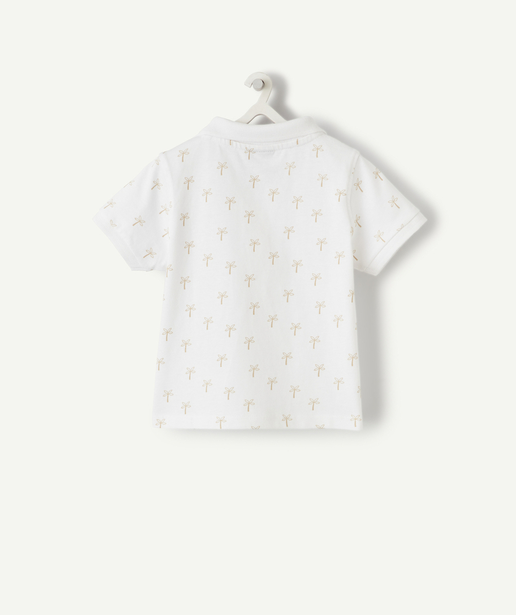 polo manches courtes bébé garçon en coton bio imprimé palmiers