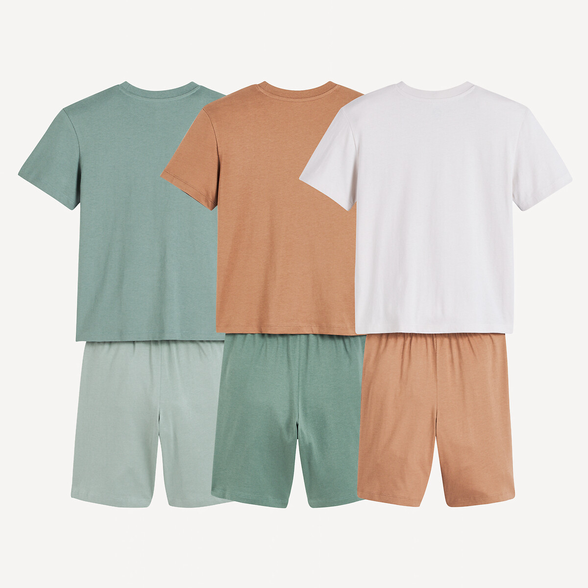 COLEÇÃO LA REDOUTE<br>Conjunto de 3 shorts de pijama de algodão, tema surf