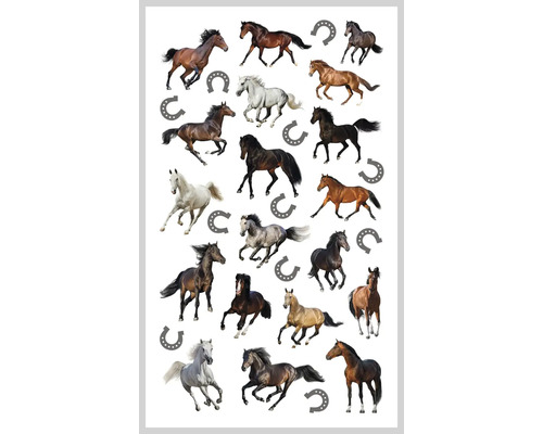 Mini stickerset voor kinderen, paarden, 30 stuks.