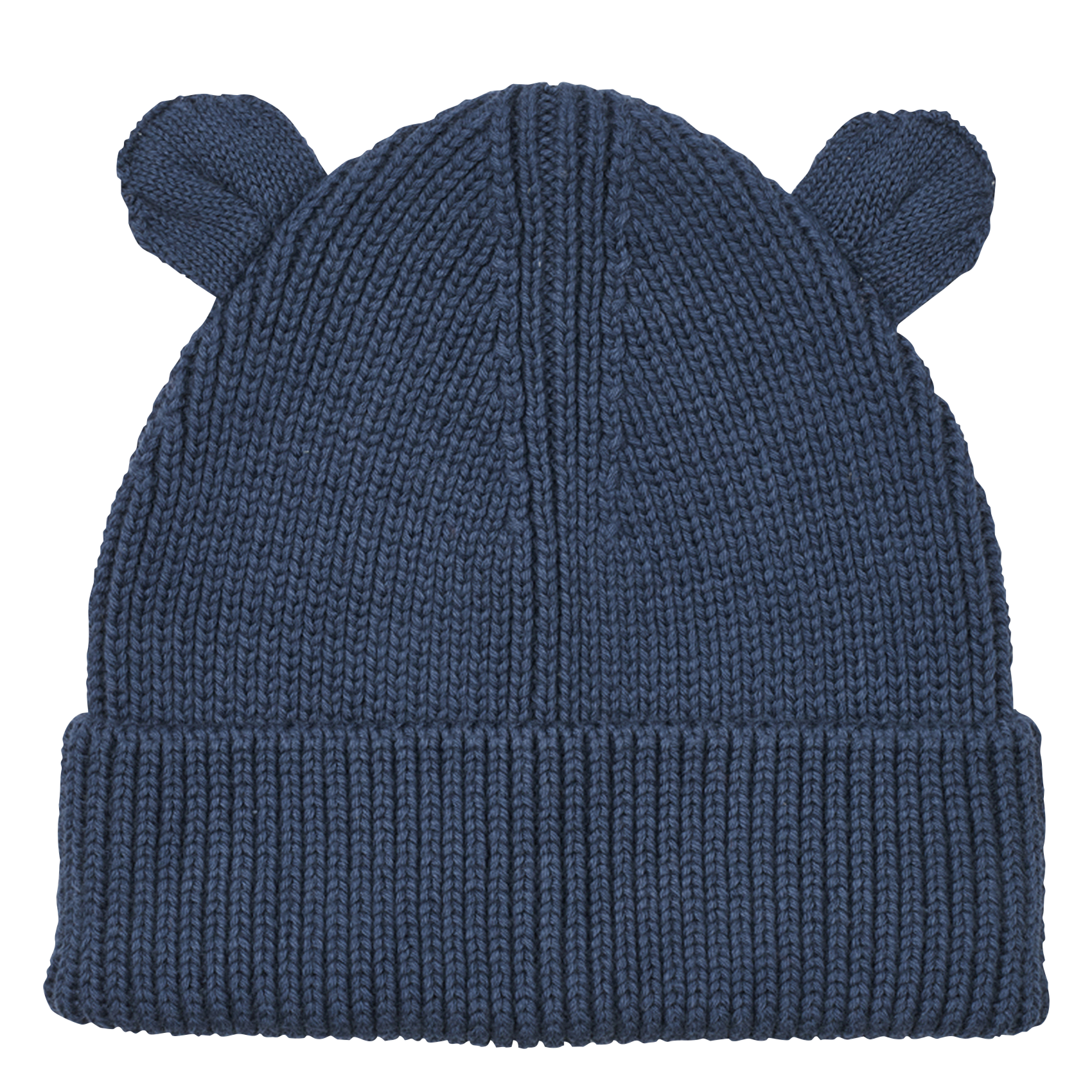 GINA - Bonnet avec oreilles d'ours en coton bio | Bleu