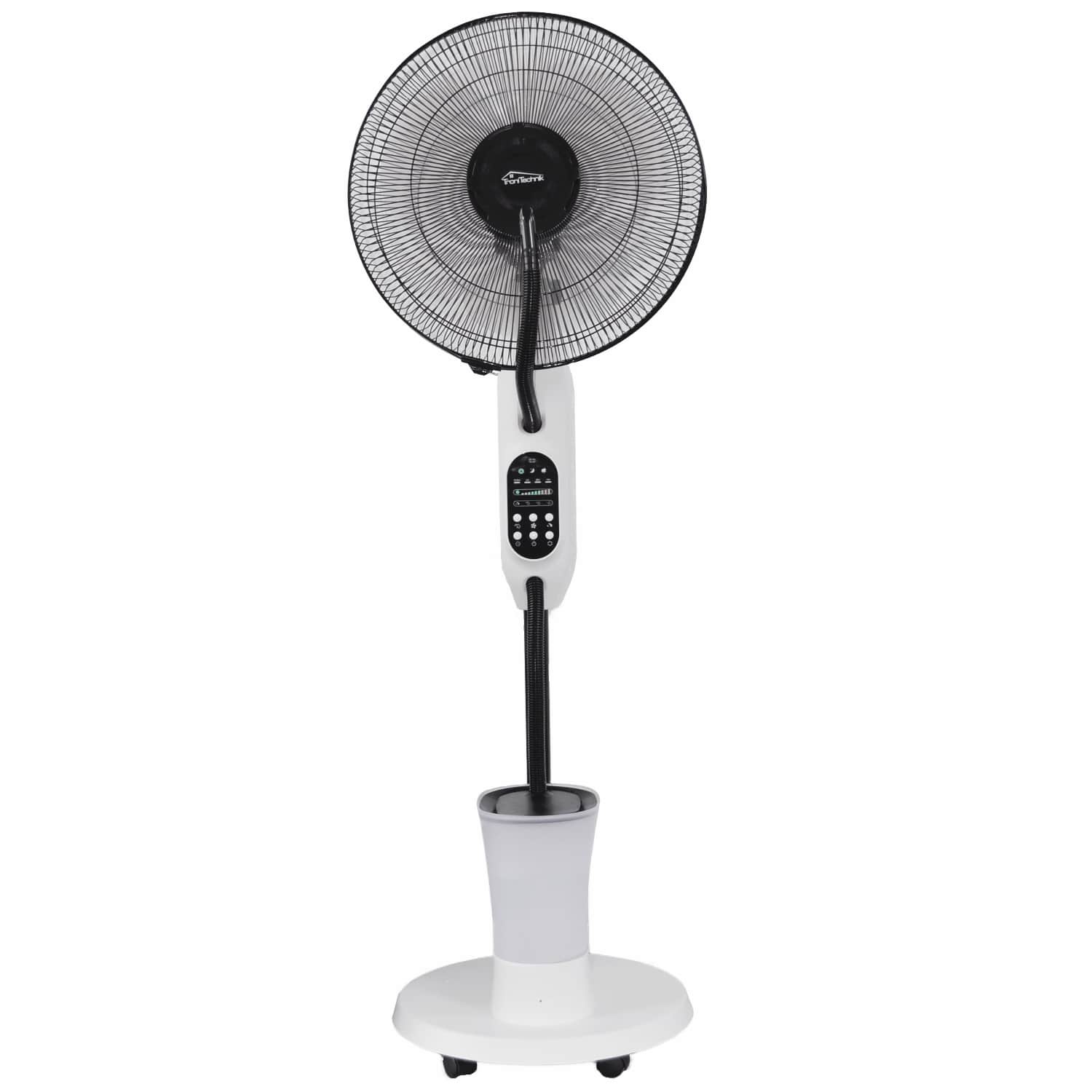 TroniTechnik® Standventilator mit Wasser, Ventilator mit Wasserkühlung Sprühnebel Raumbefeuchter 75W