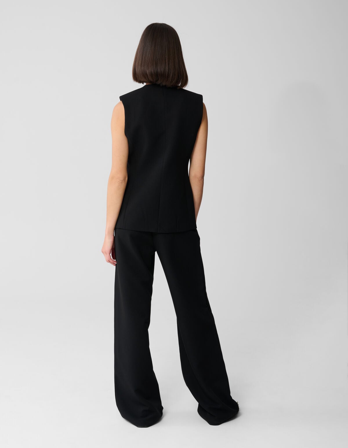 Wide Leg Broek Zwart