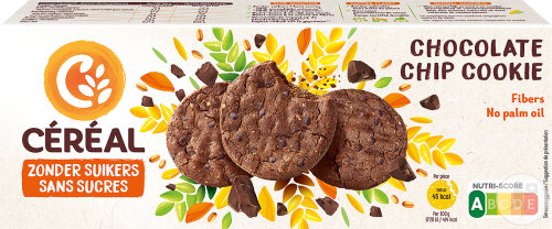Cereal Chocolate Chip Cookie Sans Sucres 130g