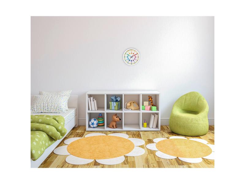 Hama Wanduhr Easy Learning Ø 30 cm, Weiss Uhr für Kinder