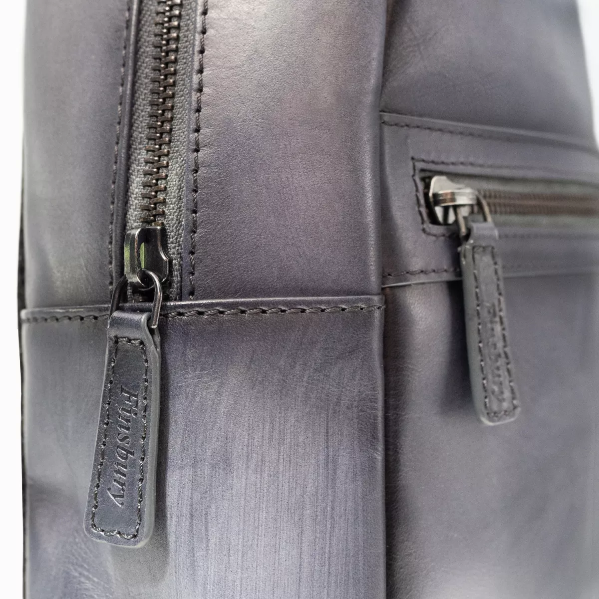 Sac à Dos en Cuir Patiné Gris