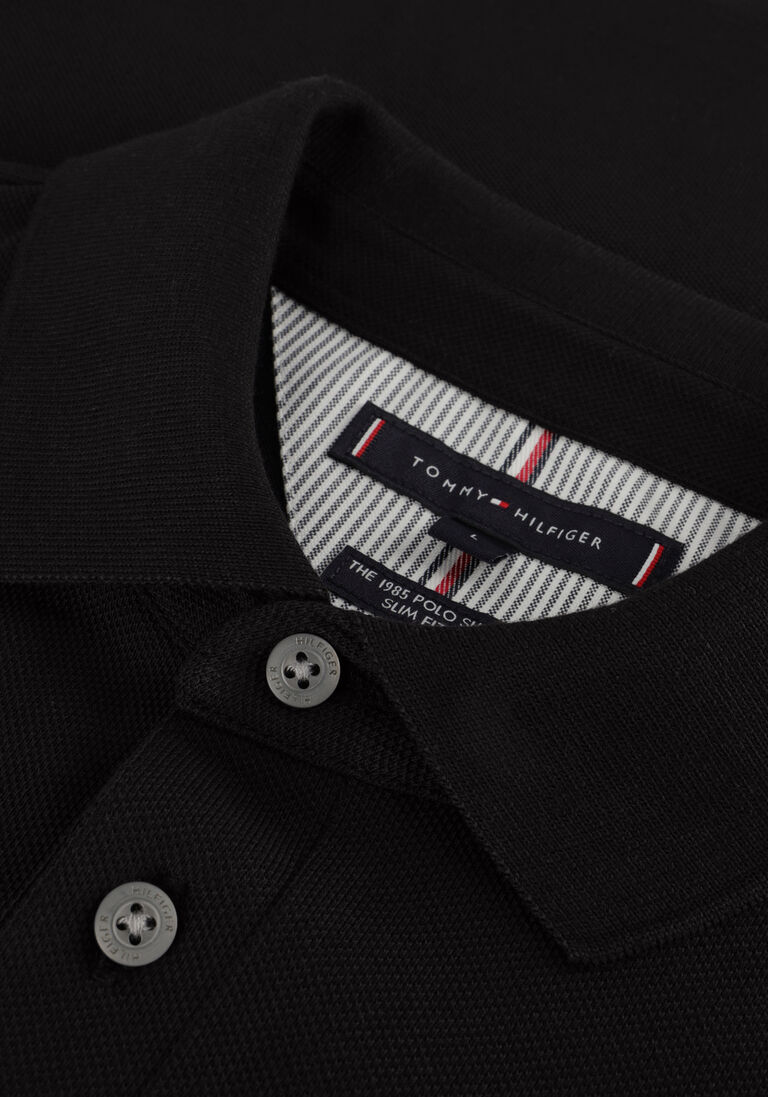 TOMMY HILFIGER zwarte tommy hilfiger polo core 1985 slim polo