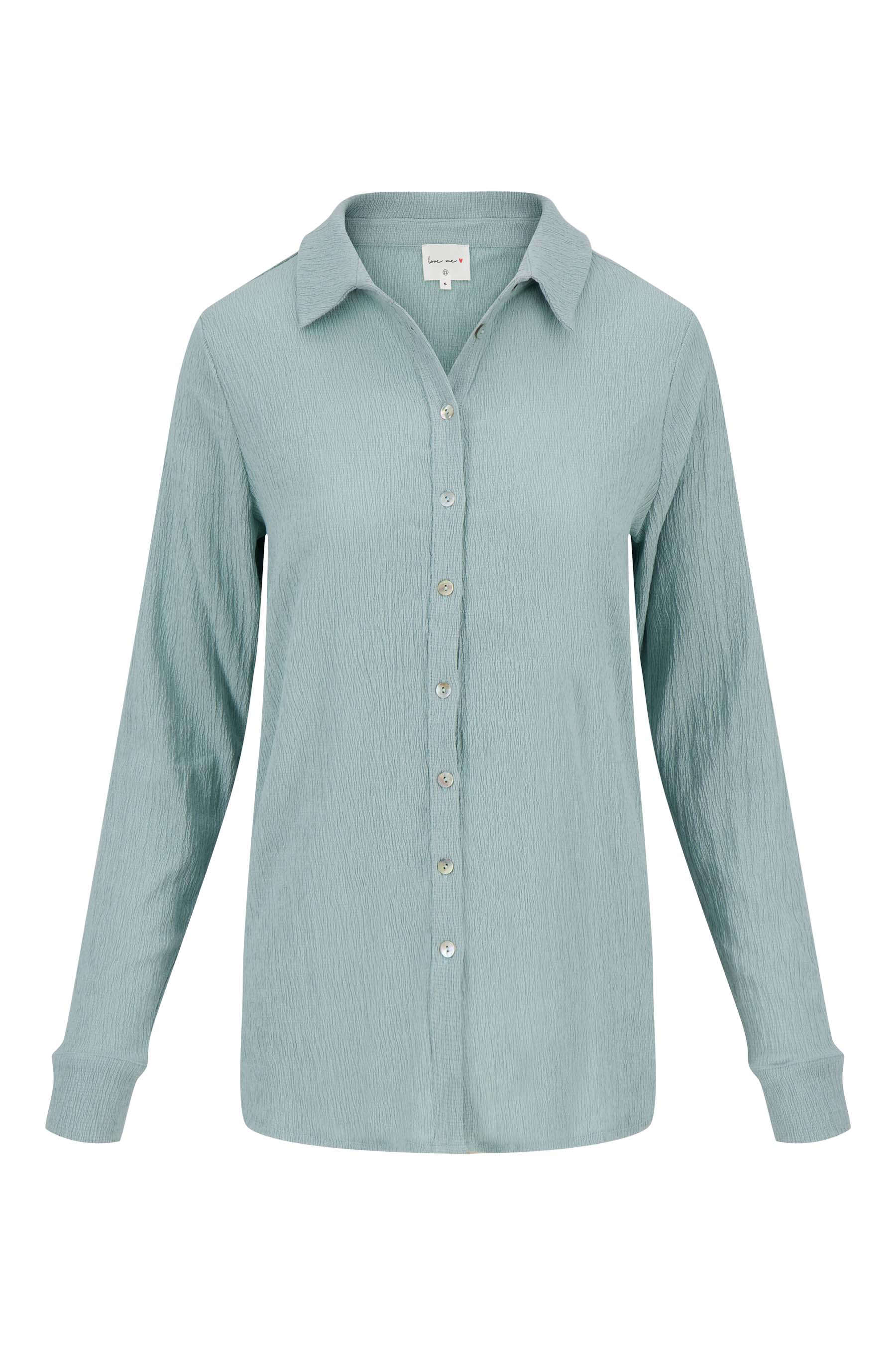 crincle blouse 3/4 mouw