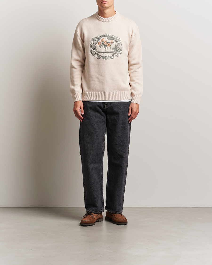 Drôle de Monsieur Plateau Knitted Sweater Natural Beige