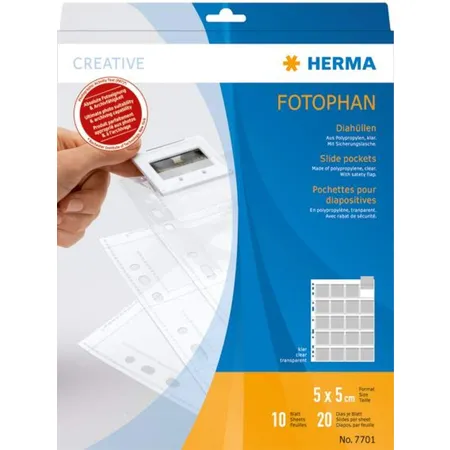 HERMA Diahüllen für Kleinbild-Dias, Folie klar, 10 Hüllen