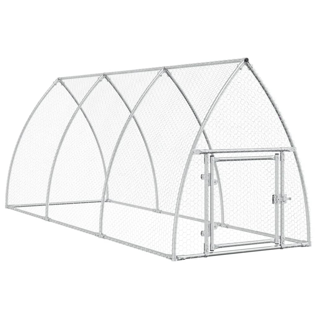 Gaiola para coelho vidaXL, aço galvanizado, prata, 100x105x120 cm