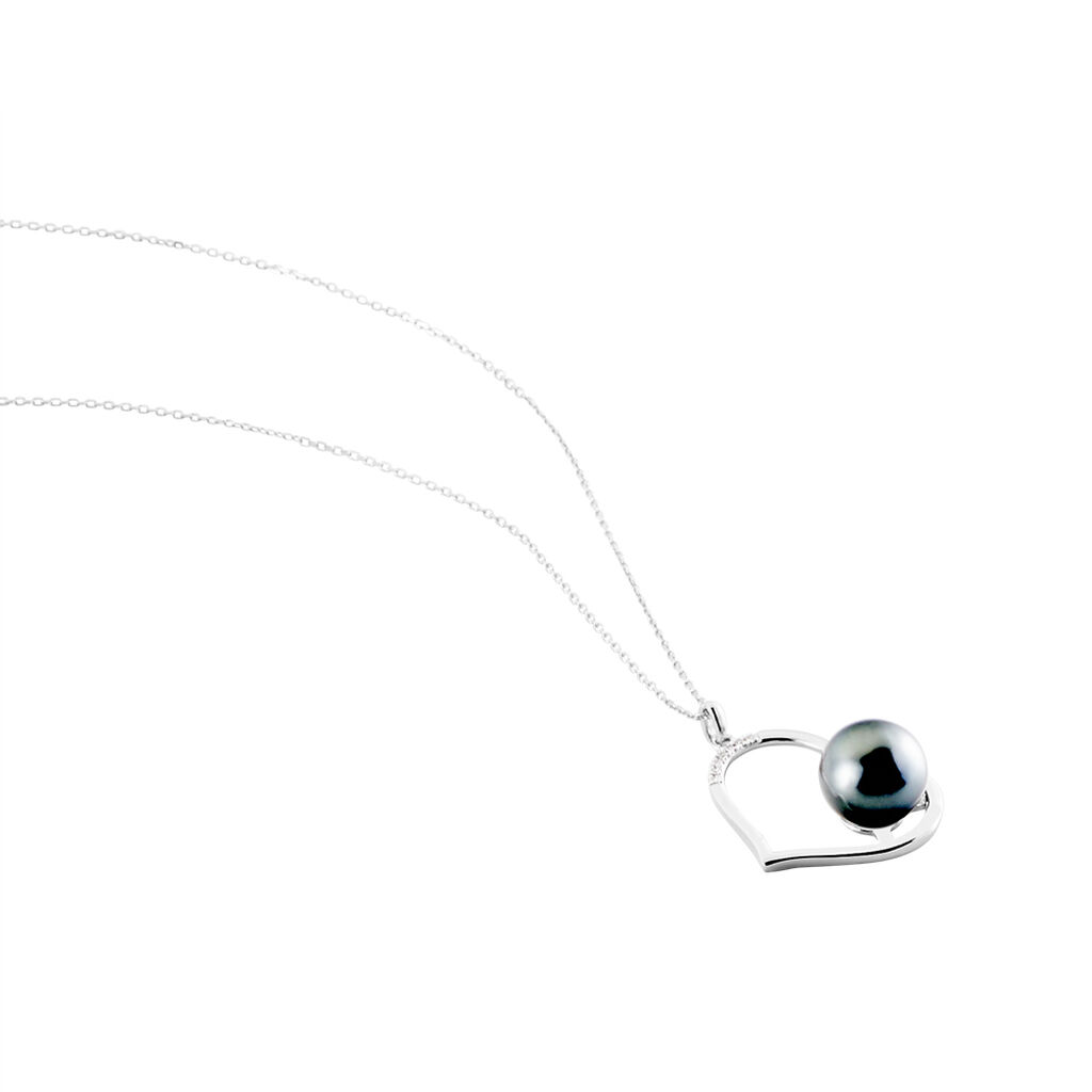 Collier Gian Or Blanc Perle De Tahiti Diamant