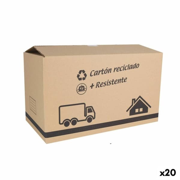 flytte eske Confortime 65 x 40 x 40 cm Brun (20 enheter)
