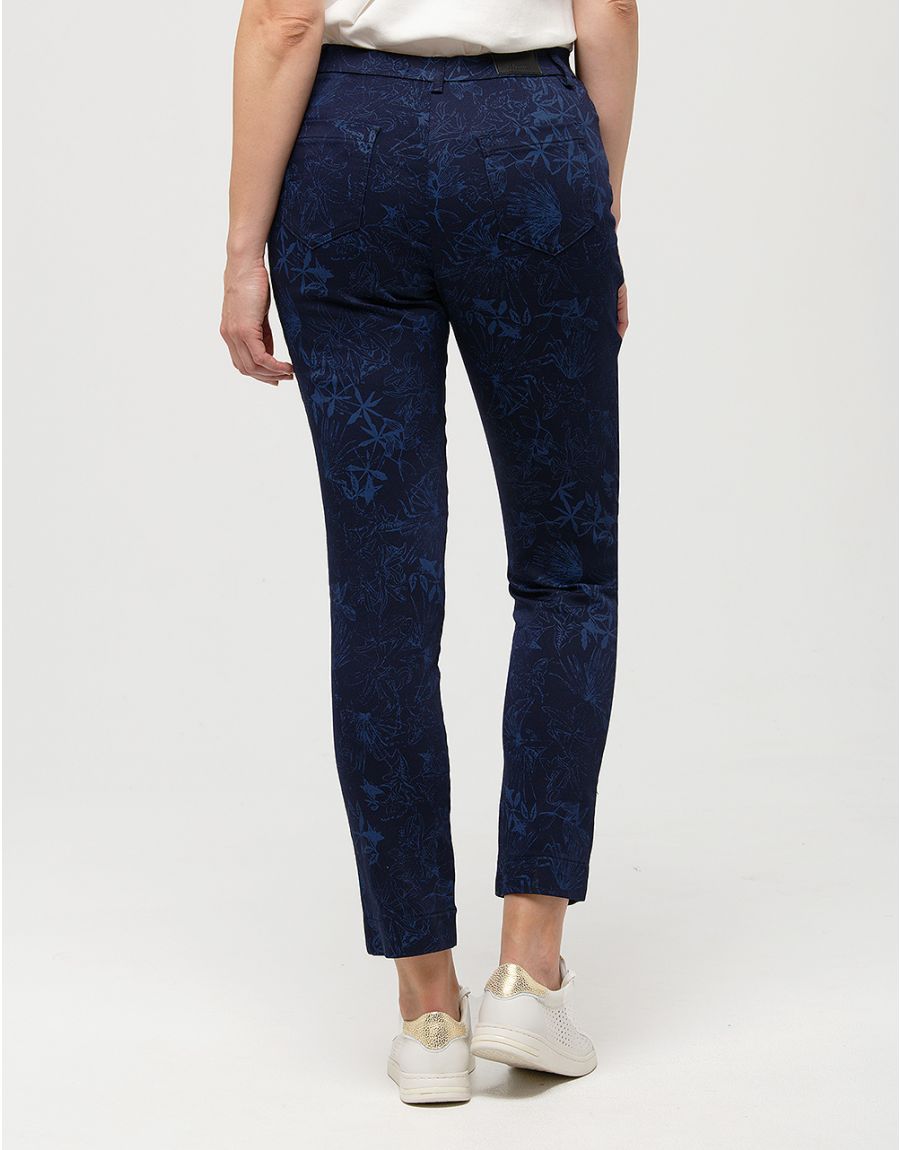 Pantalon bleu motifs 7/8e