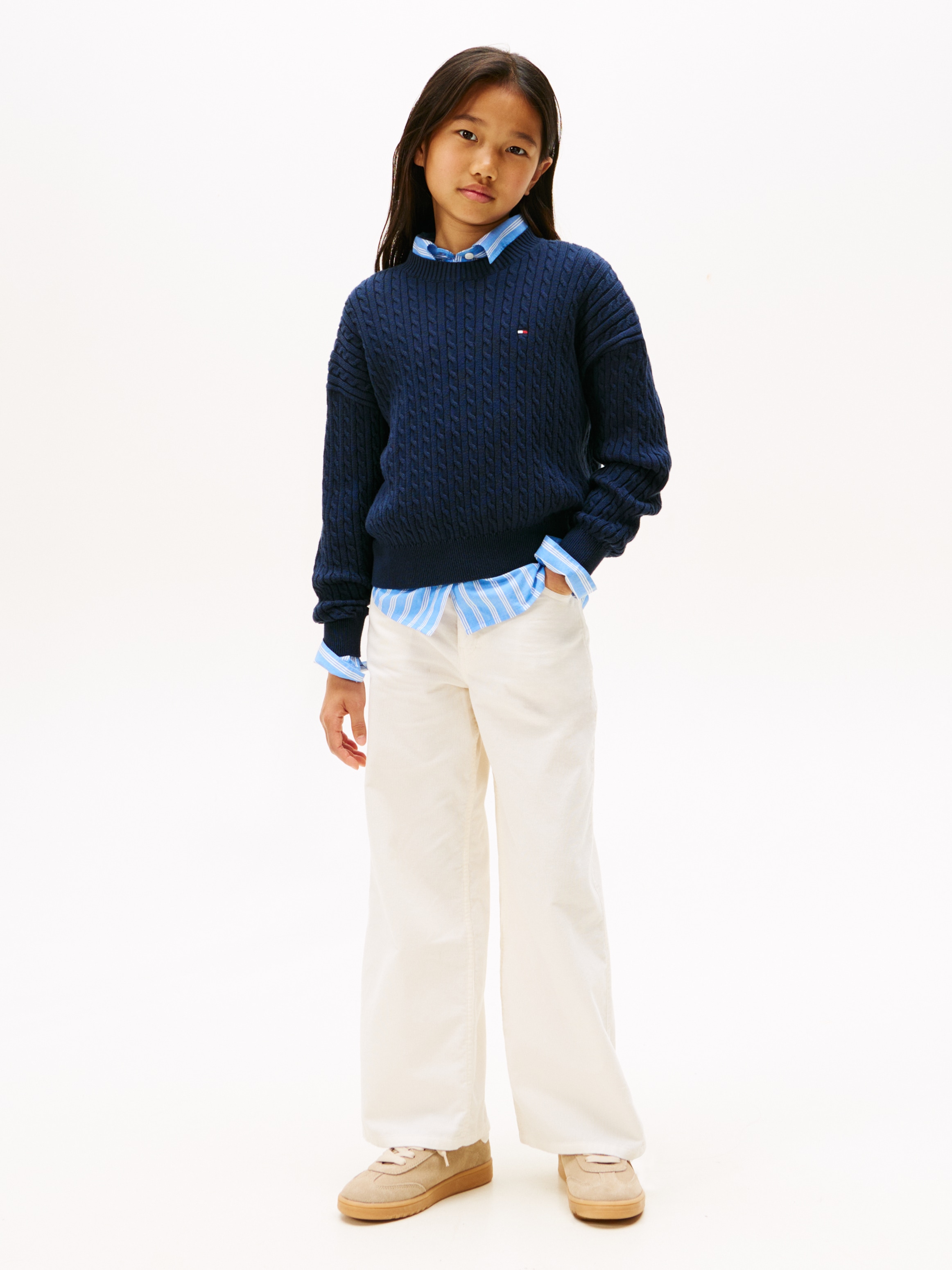 Tommy Hilfiger Strickpullover »CABLE SWEATER«, Kinder bis 16 Jahre