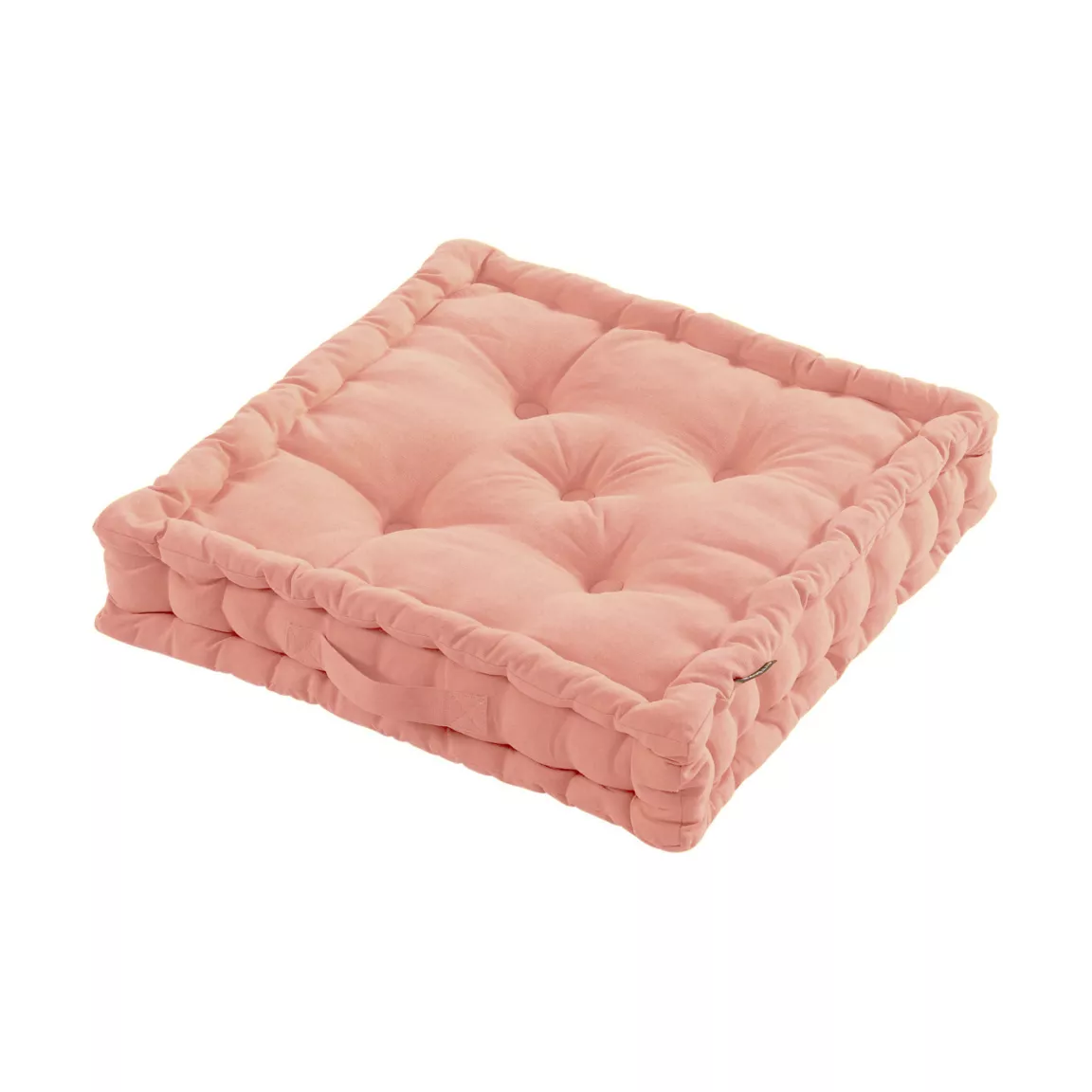 Coussin de sol coton (50 x 50 cm) Pixel Rose pêche