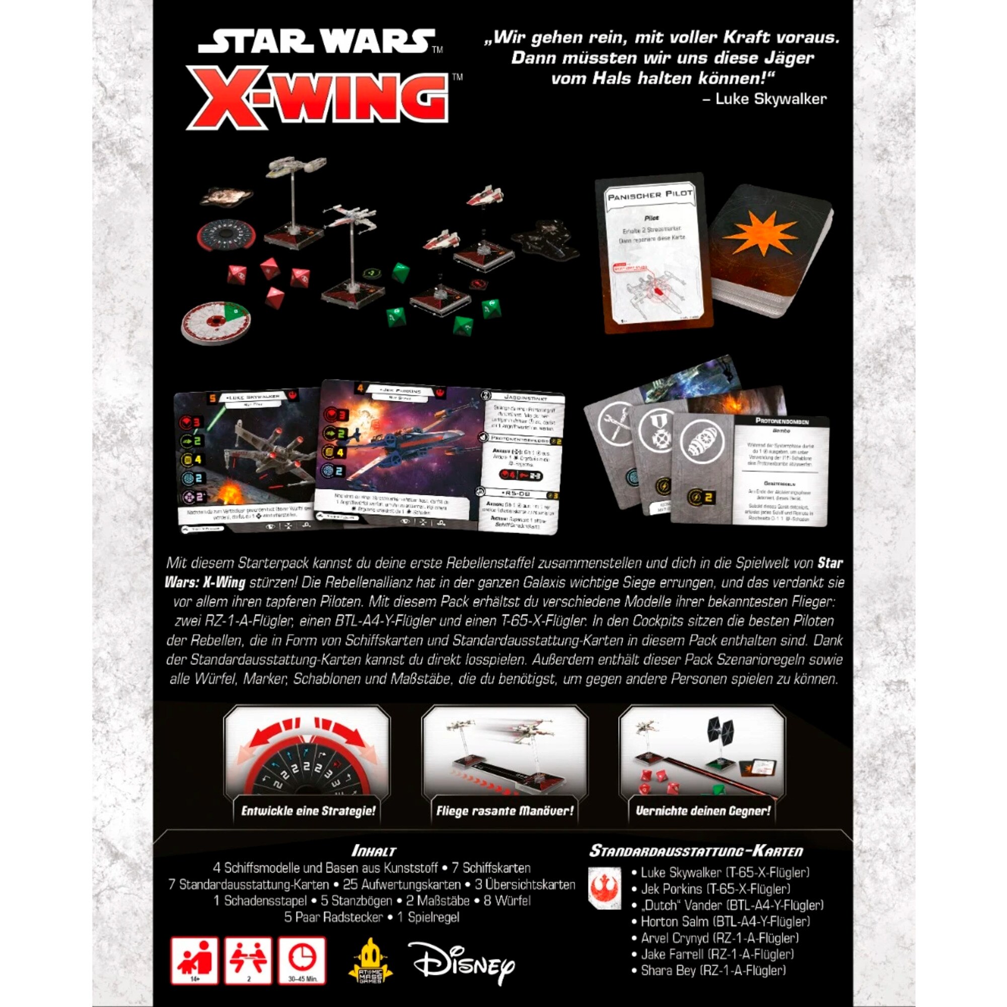 Asmodee Tabletop Star Wars X-Wing 2. Edition - Rebellenallianz Staffel-Starterpack